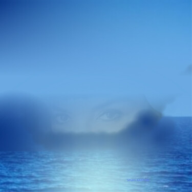 Digital Arts titled "Regard sur la mer" by Siham Kartobi, Original Artwork, 2D Digital Work