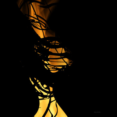Digitale Kunst mit dem Titel "Light" von Siham Kartobi, Original-Kunstwerk, 2D digitale Arbeit