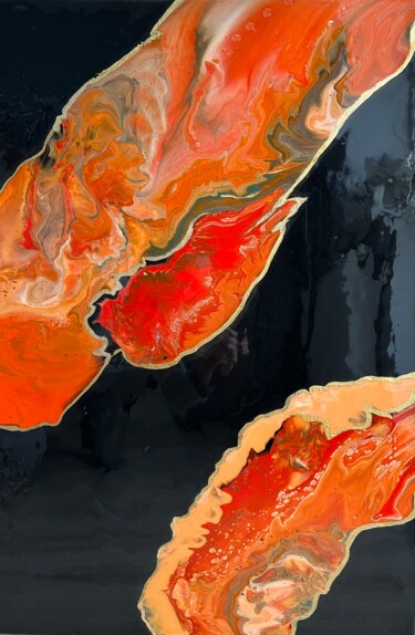 Pittura intitolato "Volcano" da Kary Rai, Opera d'arte originale, Acrilico