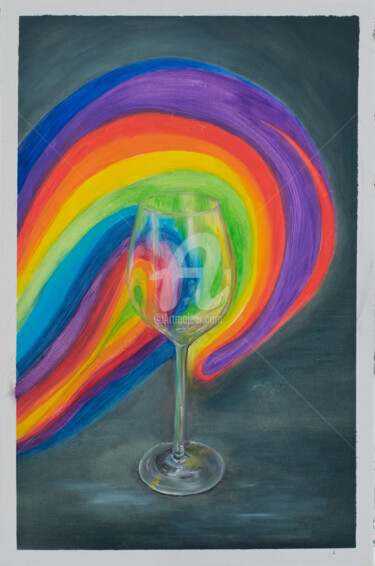 Pittura intitolato "glass" da Karyn Shafique, Opera d'arte originale