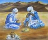 Peinture intitulée "un thé entre amis" par Karysa, Œuvre d'art originale