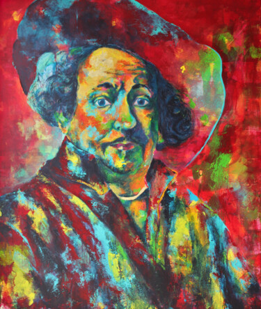 Painting titled "Rembrandt" by Kascho, Original Artwork, Acrylic