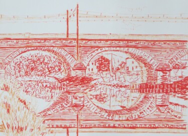 Desenho intitulada "bridge dax" por Kash, Obras de arte originais, Tinta