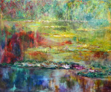 "Monet & I" başlıklı Tablo Kasia Kaldowski tarafından, Orijinal sanat, Akrilik Ahşap Sedye çerçevesi üzerine monte edilmiş
