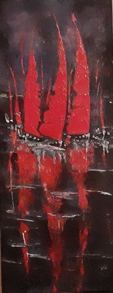 Malerei mit dem Titel "Silence" von Katarzyna Kwapisz, Original-Kunstwerk, Acryl