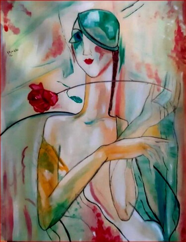 Malerei mit dem Titel "Inspiration" von Katarzyna Kwapisz, Original-Kunstwerk, Öl