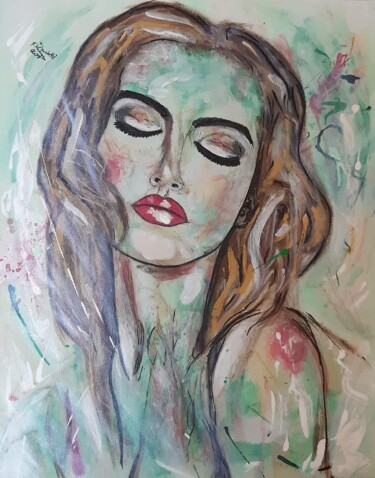 Painting titled "Isabelle" by Katarzyna Kwapisz, Original Artwork, Acrylic