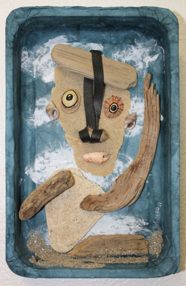 Collages intitulée "" Roger dans les nu…" par Kasia Zaro, Œuvre d'art originale