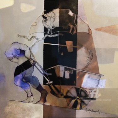 Картина под названием "Untitled No. 16" - Kasim Kanasavi, Подлинное произведение искусства, Акрил Установлен на Деревянная р…