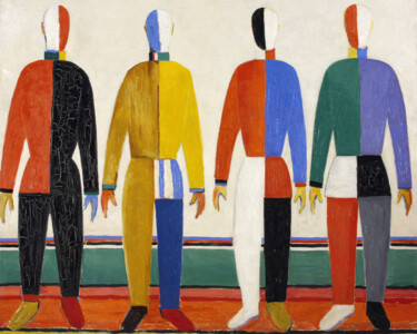 Pintura intitulada "Les sports" por Kasimir Malevitch, Obras de arte originais, Óleo