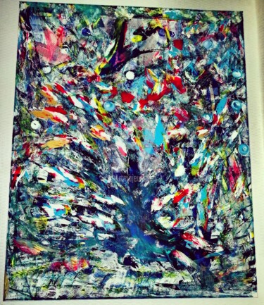 Painting titled "Éclosion ©" by Kasiopea, Original Artwork, Acrylic