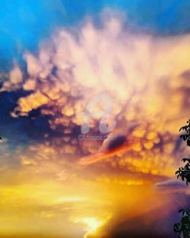 Fotografie mit dem Titel "Swan cloud  ©" von Kasiopea, Original-Kunstwerk, Digitale Fotografie