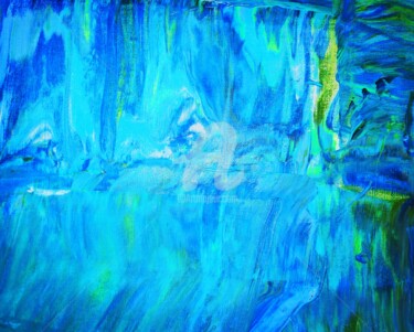 Painting titled "Reflet dans l'eau ©" by Kasiopea, Original Artwork, Acrylic