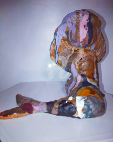 Sculpture titled "Sirène ©" by Kasiopea, Original Artwork, Paper maché