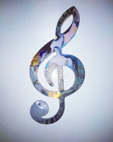 Sculpture titled "Music note ©" by Kasiopea, Original Artwork, Paper