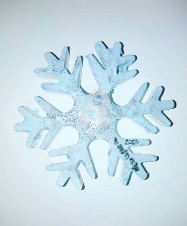 Sculpture intitulée "Flocon de neige ©" par Kasiopea, Œuvre d'art originale, Plastique