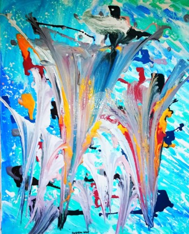Painting titled "Tulipes ©" by Kasiopea, Original Artwork, Acrylic
