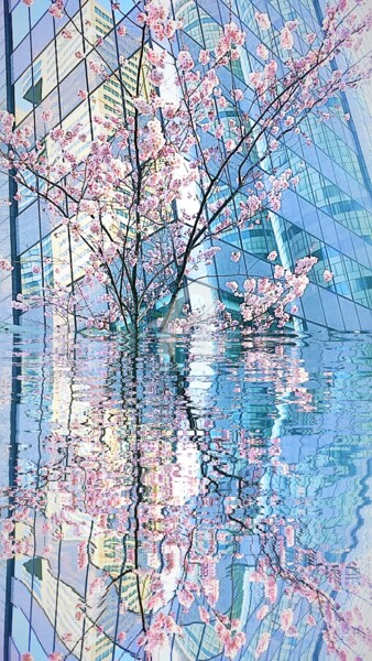 Photographie intitulée "Double cerisier ©" par Kasiopea, Œuvre d'art originale, Photographie numérique