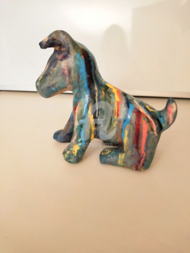 Sculpture titled "Milou ©" by Kasiopea, Original Artwork, Acrylic