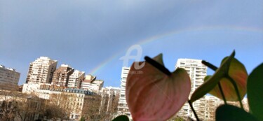 Photographie intitulée "Anthurium & l'arc-e…" par Kasiopea, Œuvre d'art originale, Photographie numérique