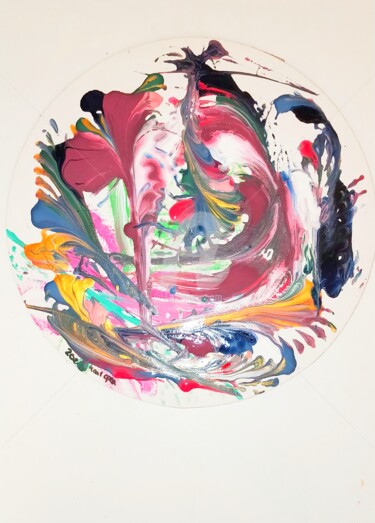Peinture intitulée "La danse des fleurs…" par Kasiopea, Œuvre d'art originale, Acrylique
