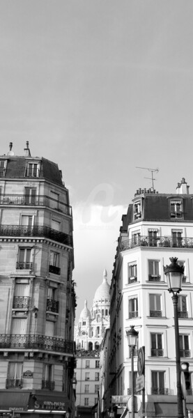 Photographie intitulée "Montmartre noir & b…" par Kasiopea, Œuvre d'art originale, Photographie numérique