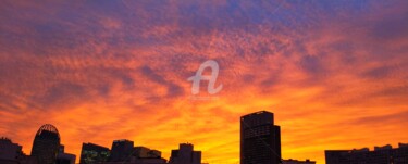 Photographie intitulée "Ciel violet, rouge,…" par Kasiopea, Œuvre d'art originale, Photographie numérique