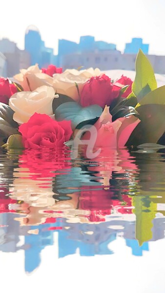 Photographie intitulée "Reflet du bouquet d…" par Kasiopea, Œuvre d'art originale, Photographie numérique