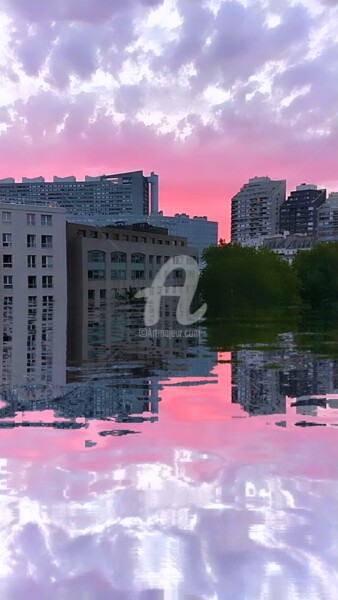 "Reflet du ciel rose…" başlıklı Fotoğraf Kasiopea tarafından, Orijinal sanat, Dijital Fotoğrafçılık