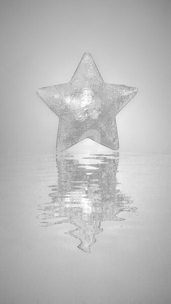 Escultura titulada "Reflet de l'étoile ©" por Kasiopea, Obra de arte original, Vidrio