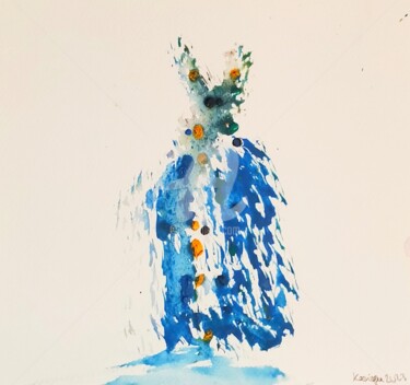 Disegno intitolato "Robe pluie ©" da Kasiopea, Opera d'arte originale, Gouache