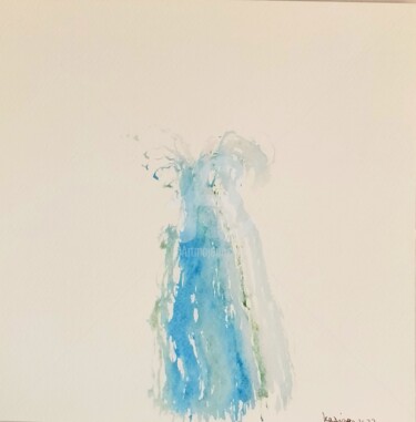 Drawing titled "Robe source de plui…" by Kasiopea, Original Artwork, Gouache