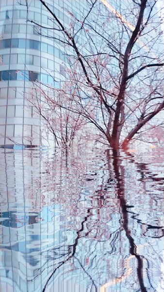 Photographie intitulée "Reflet des deux cer…" par Kasiopea, Œuvre d'art originale, Photographie manipulée