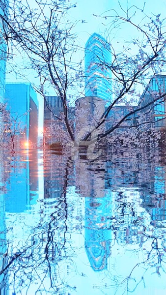 Photographie intitulée "Tour bleu au milieu…" par Kasiopea, Œuvre d'art originale, Photographie numérique