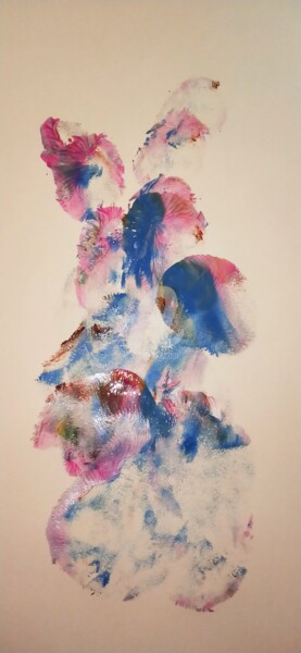 Photography titled "Robe rose et bleue ©" by Kasiopea, Original Artwork, Gouache