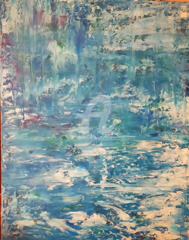 Painting titled "La belle cascade ©" by Kasiopea, Original Artwork, Acrylic