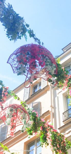 Fotografie mit dem Titel "Parapluie fleuri ©" von Kasiopea, Original-Kunstwerk, Digitale Fotografie