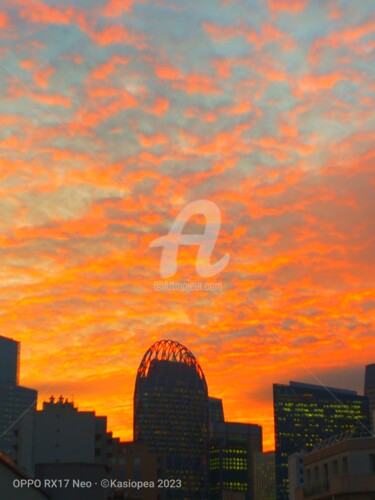 Fotografía titulada "Haut du gratte ciel…" por Kasiopea, Obra de arte original, Fotografía digital