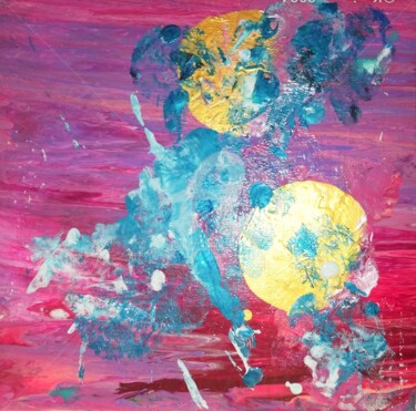 Painting titled "Singe dans les airs…" by Kasiopea, Original Artwork, Acrylic