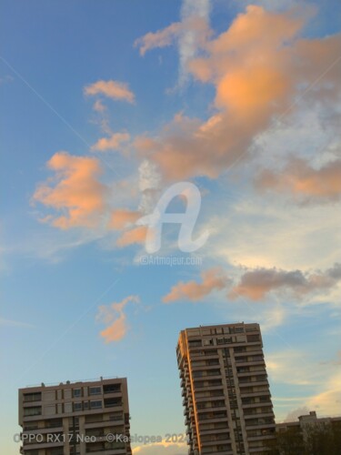 Photographie intitulée "Visage nuage ©" par Kasiopea, Œuvre d'art originale, Photographie numérique