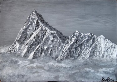 Картина под названием "Finsteraarhorn scha…" - Kaspar Von Bergen- Mountainart, Подлинное произведение искусства, Акрил Устан…