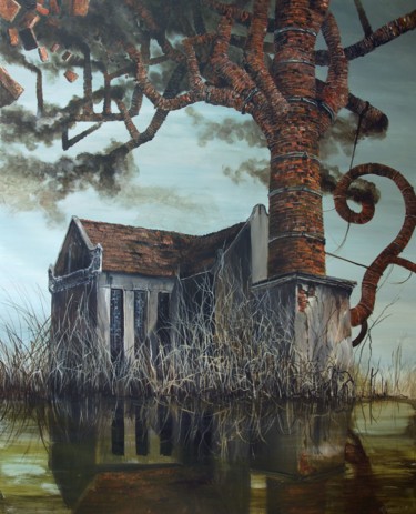 Картина под названием "untitled" - Łukasz Kasperczyk, Подлинное произведение искусства, Масло