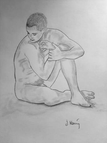Drawing titled "Mistake" by J. Kaspin, Original Artwork, Pencil