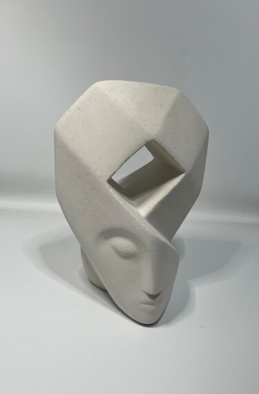 Sculpture titled "Psyché" by Kassim Baudry, Original Artwork, Aerated concrete