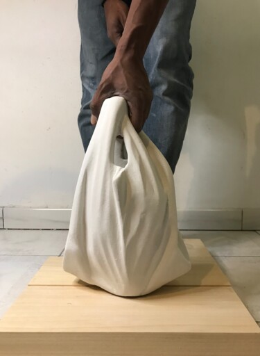 Sculpture titled "Mise en abyme 3" by Kassim Baudry, Original Artwork, Aerated concrete