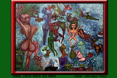 Peinture intitulée "20 mille lieu sous…" par Margarida Viegas (kassistys), Œuvre d'art originale, Autre