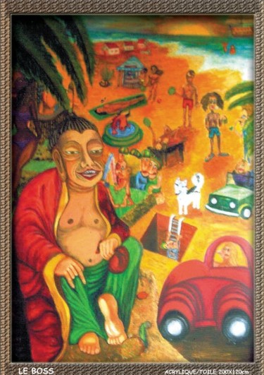 Peinture intitulée "LE BOSS" par Margarida Viegas (kassistys), Œuvre d'art originale, Autre
