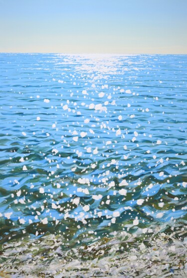 "Blue water. Glare." başlıklı Tablo Kasta tarafından, Orijinal sanat, Akrilik Ahşap Sedye çerçevesi üzerine monte edilmiş