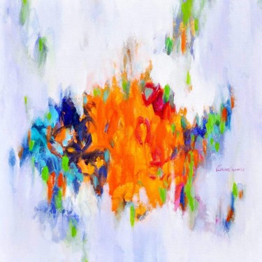 Schilderij getiteld "Cloud Color" door Kasun Wickramasinghe, Origineel Kunstwerk, Acryl Gemonteerd op Frame voor houten bran…