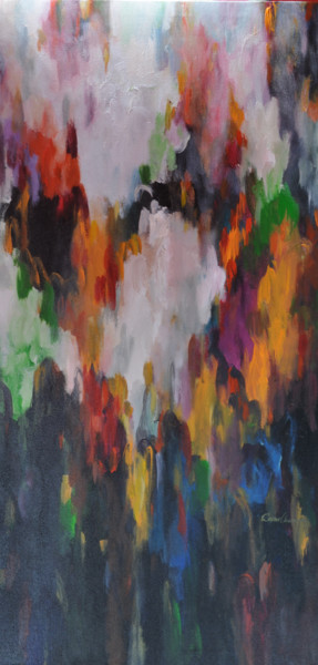 Malerei mit dem Titel "Color of the Night" von Kasun Wickramasinghe, Original-Kunstwerk, Acryl Auf Keilrahmen aus Holz monti…